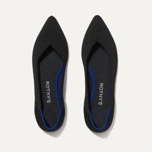 Rothy's The Point flats, Size 8.5, Black, WORN ONCE